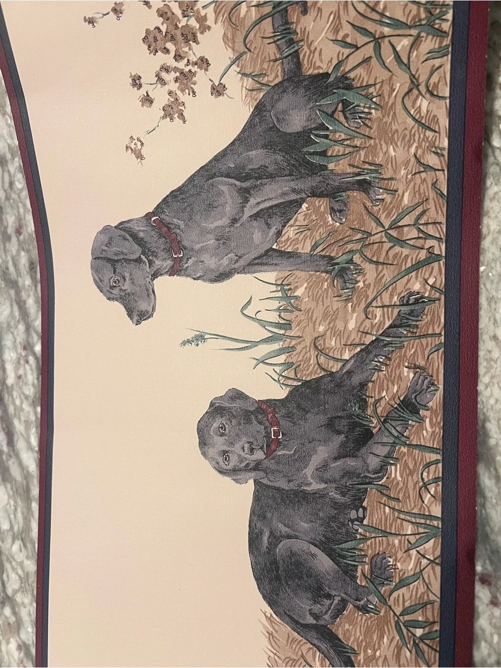 Labrador Retriever hunting dog wallpaper border discontinued 10 yards total